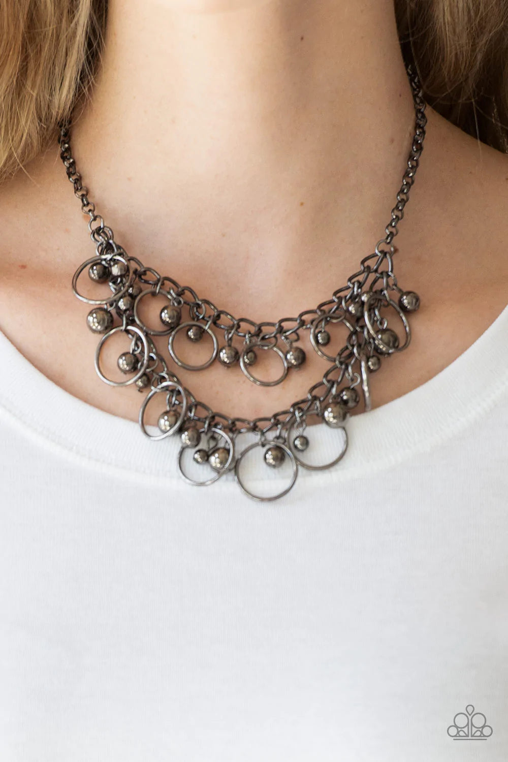 Warning Bells Paparazzi Accessories Necklace With Earrings