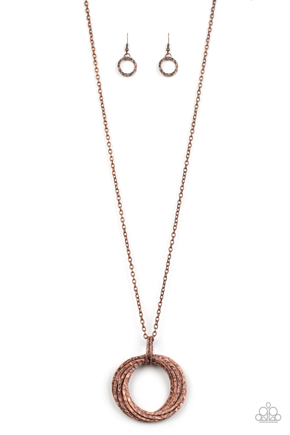 Metal Marathon Paparazzi Accessories Necklace with Earrings