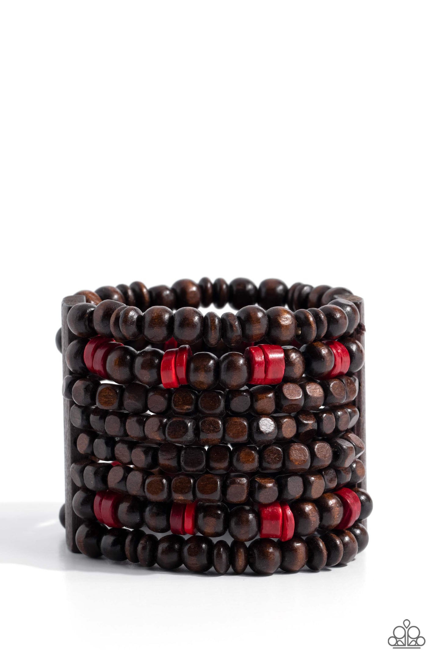 Tropical Time Zone Paparazzi Accessories Bracelet. - Red