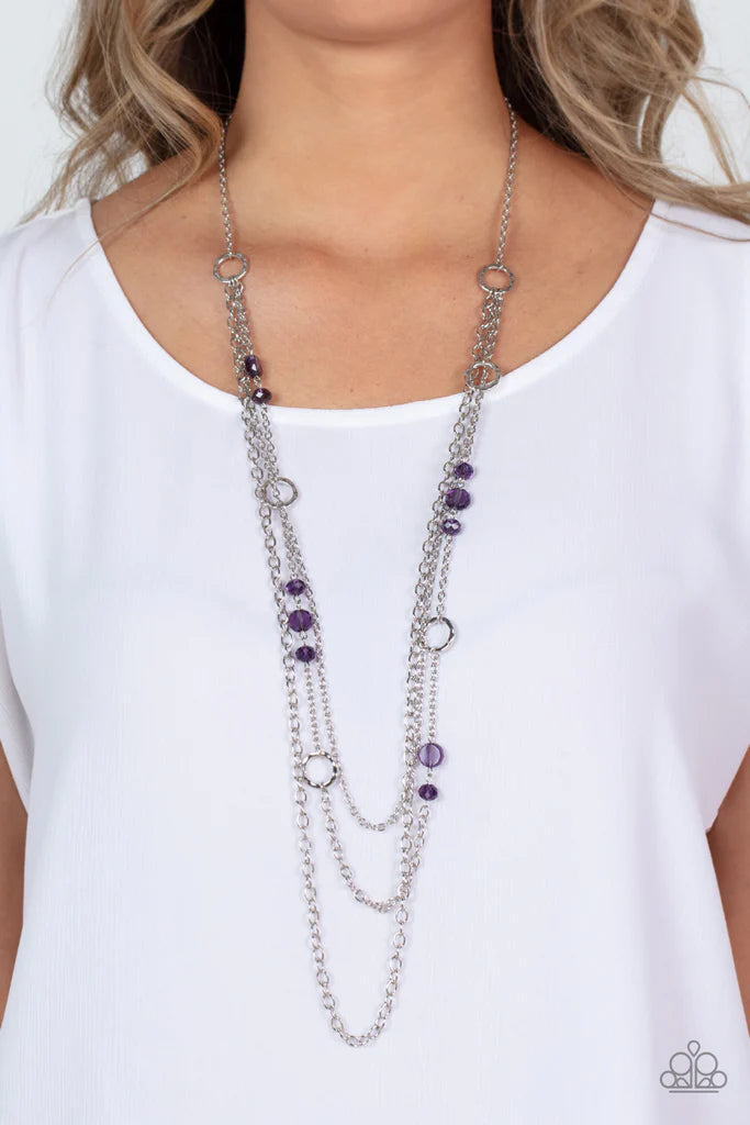 Starry Eyed Eloquence Paparazzi Accessories Necklace with Earrings