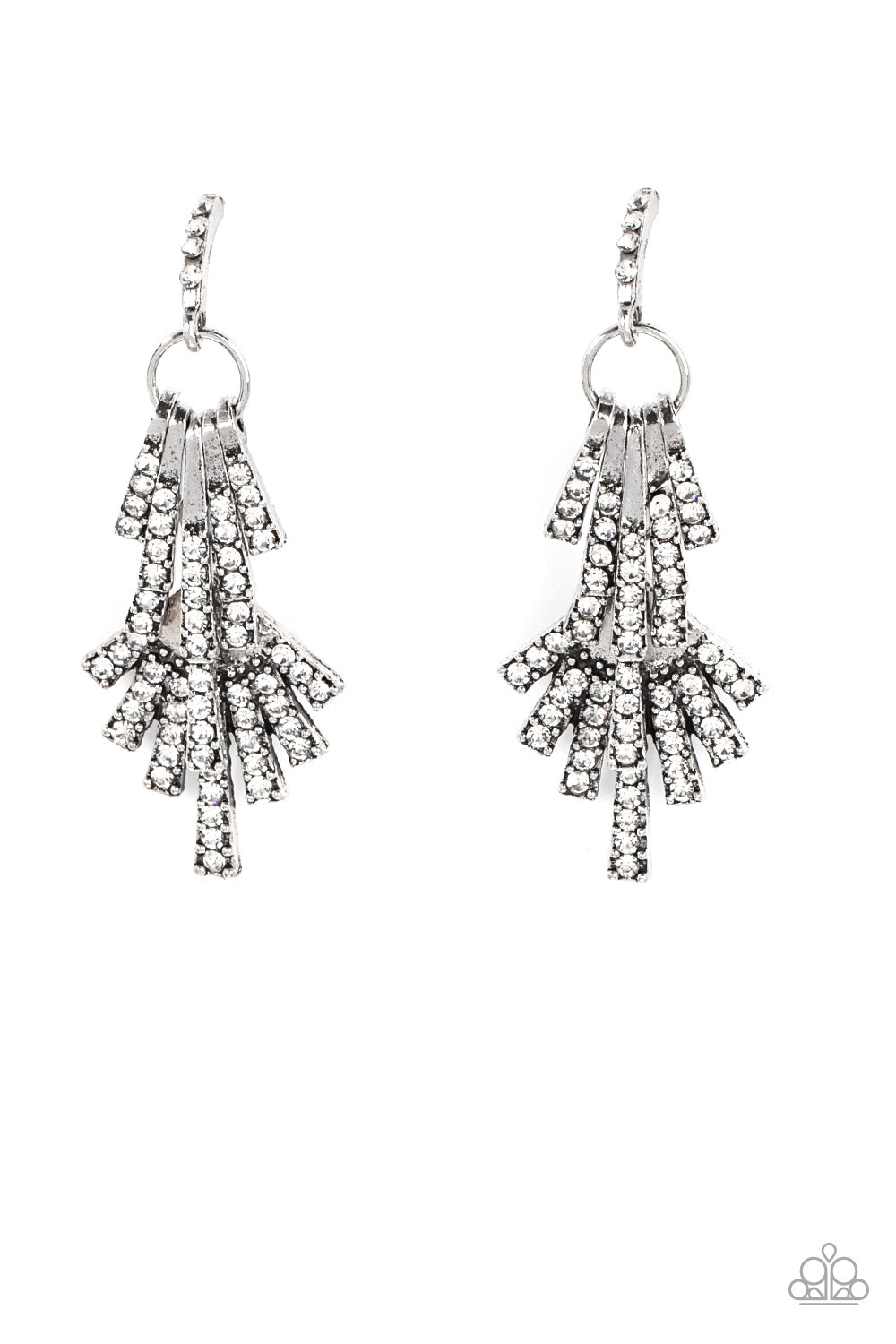 Fan of Glam Paparazzi Accessories Earrings White