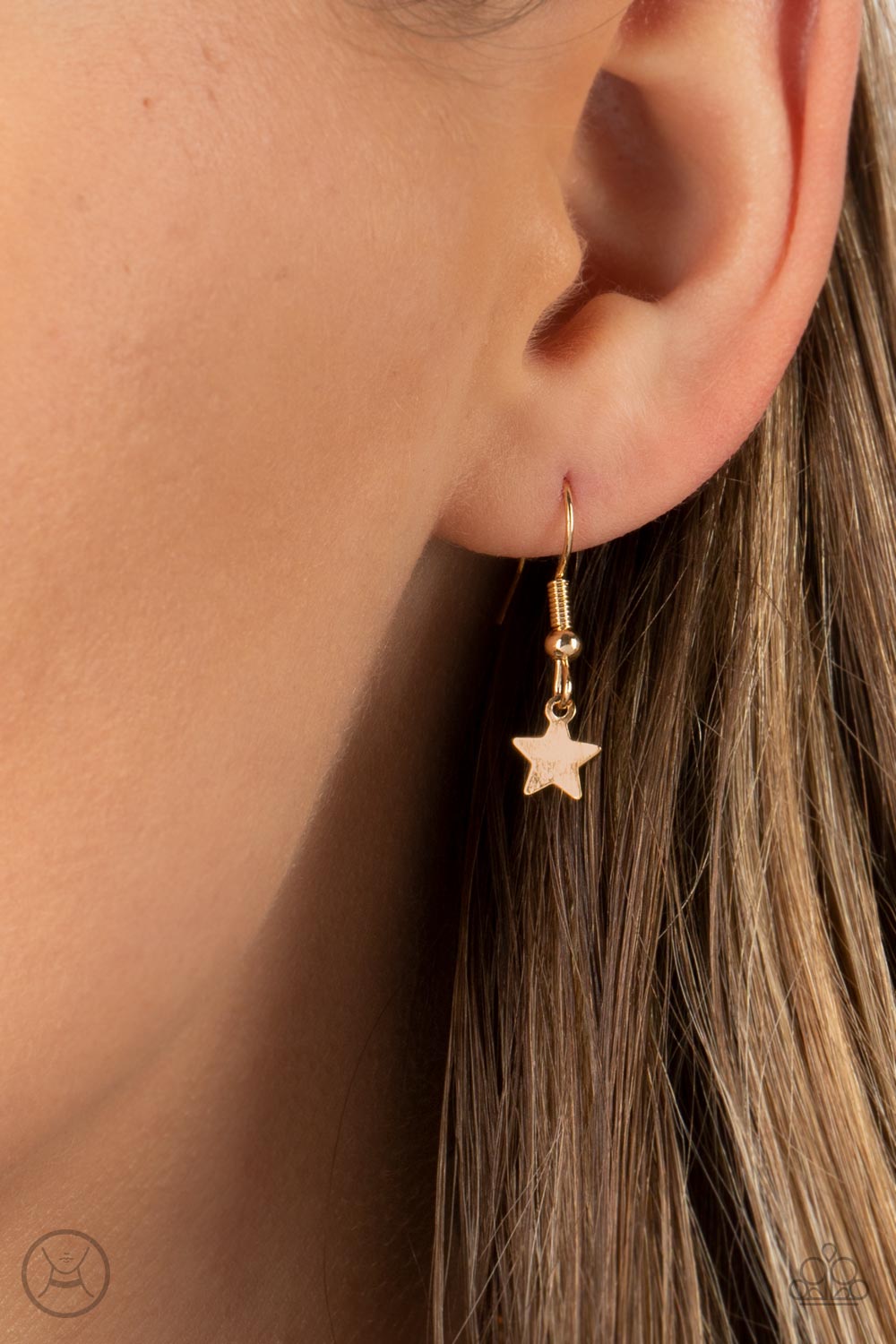 Little Lady Liberty Paparazzi Accessories Choker Necklace with Earrings - Gold