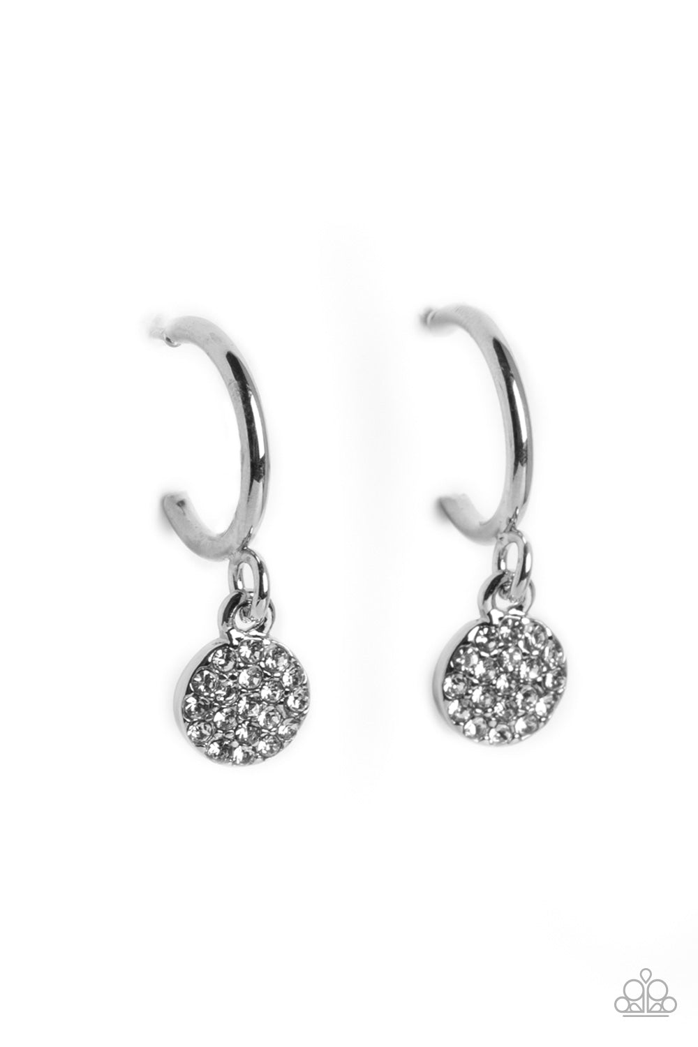 Bodacious Ballroom Paparazzi Accessories Hoop Earrings White