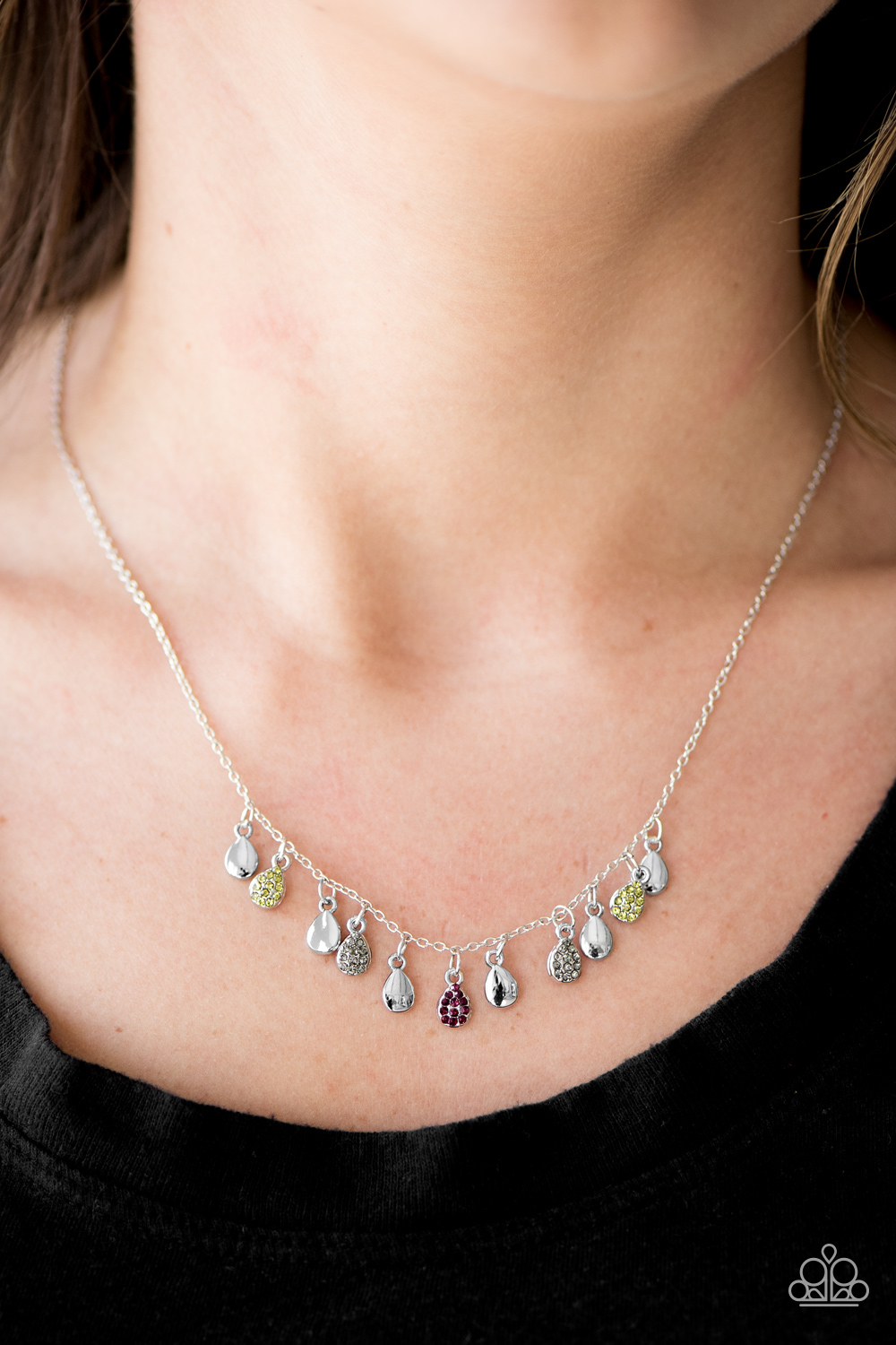 Radiant Rainstorm Necklace with Earrings