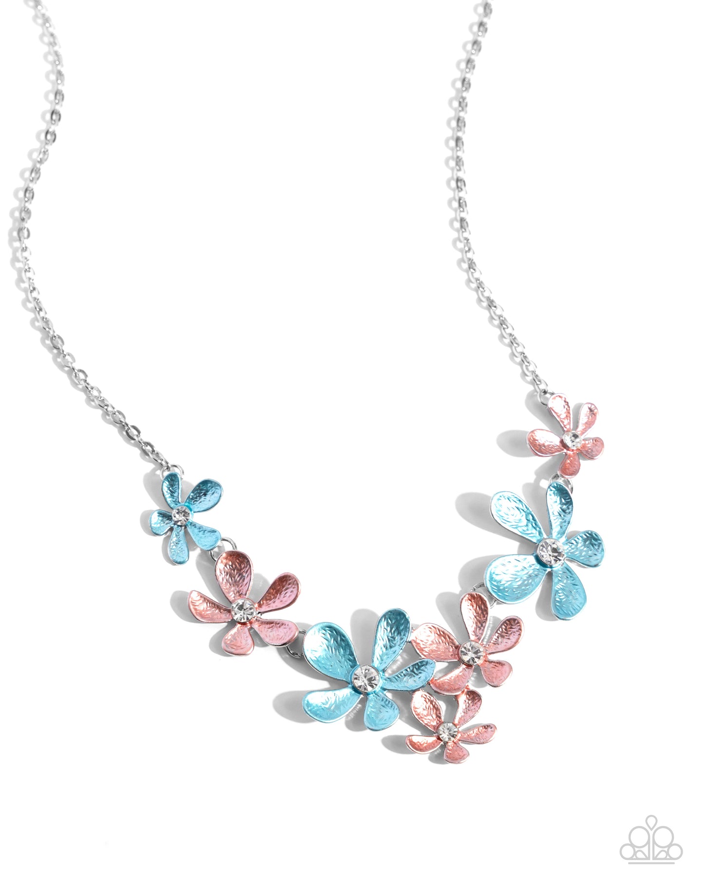 Reflective Rundown Paparazzi Accessories Necklace with Earrings - Blue
