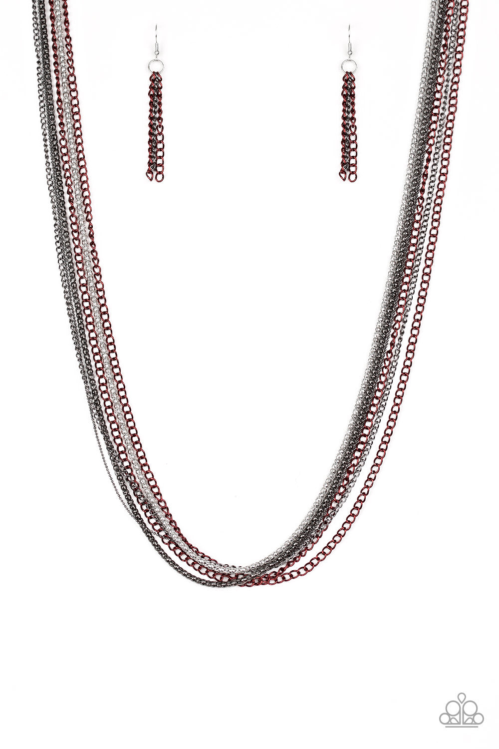 Colorful Calamity Paparazzi Accessories Necklace with Earrings
