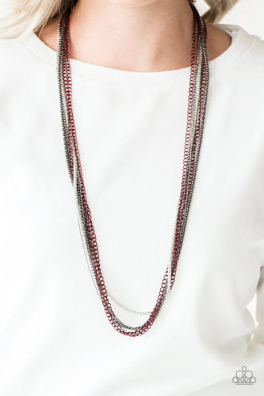 Colorful Calamity Paparazzi Accessories Necklace with Earrings