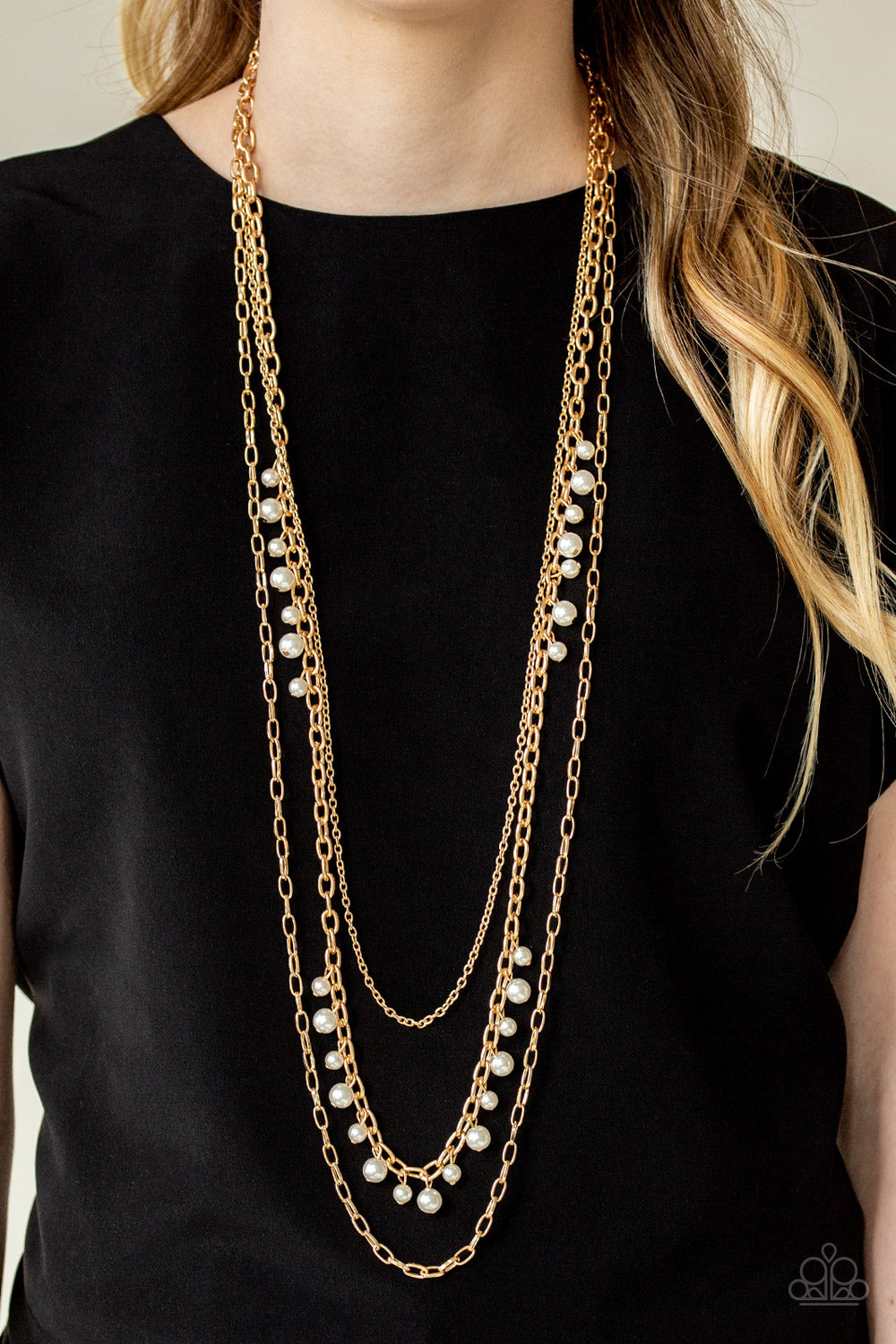 Pearl Pageant Paparazzi Accessories Necklace with Earrings