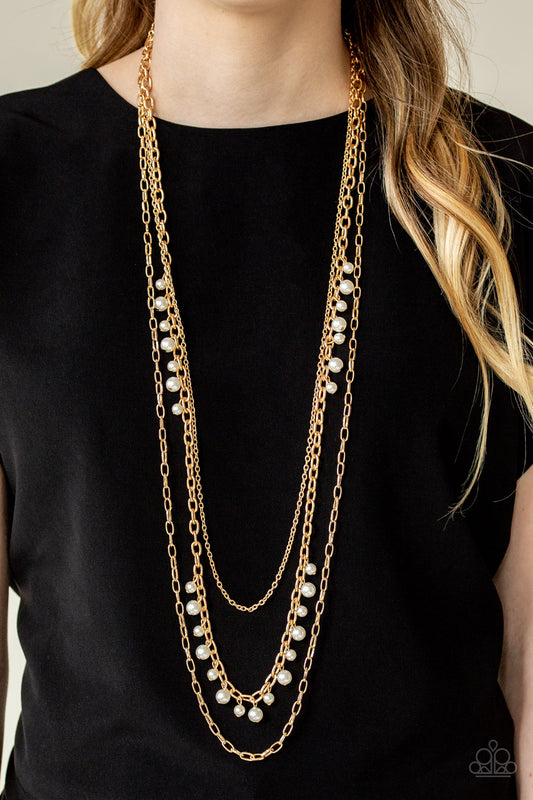 Pearl Pageant Paparazzi Accessories Necklace with Earrings