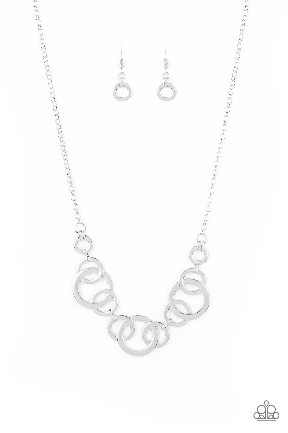 Going in Circles Paparazzi Accessories Necklace with Earrings