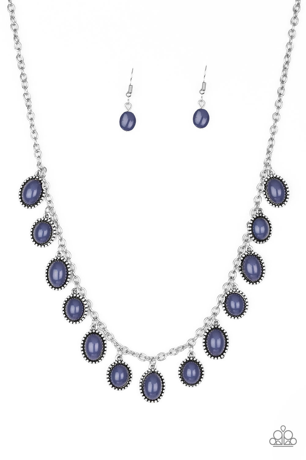 Make Some ROAM! Accessories Necklace with Earrings Blue