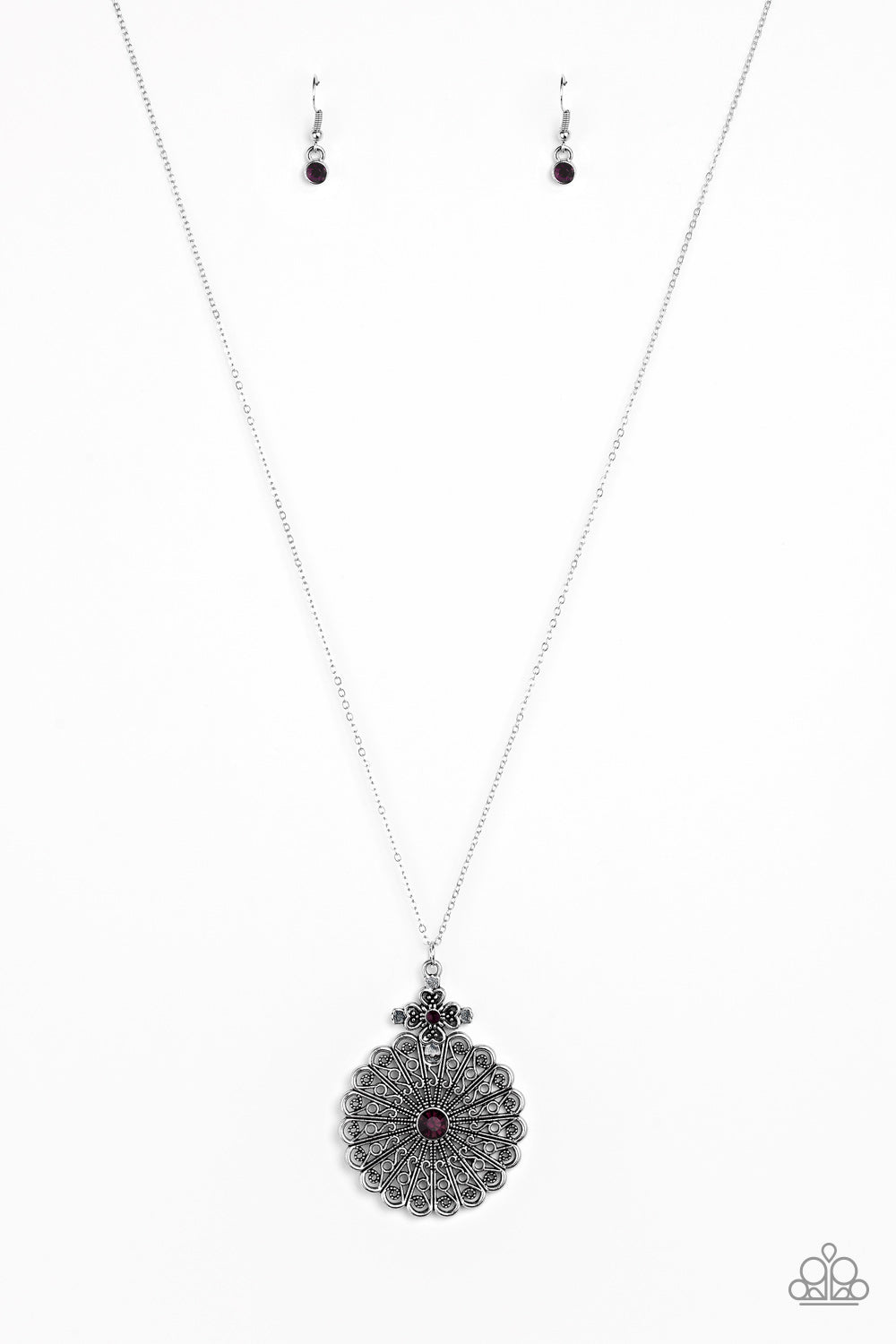 Walk On The WILDFLOWER Side Paparazzi Accessories Necklace with Earrings