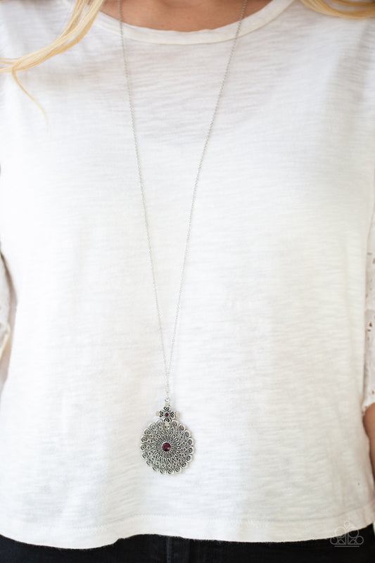 Walk On The WILDFLOWER Side Paparazzi Accessories Necklace with Earrings