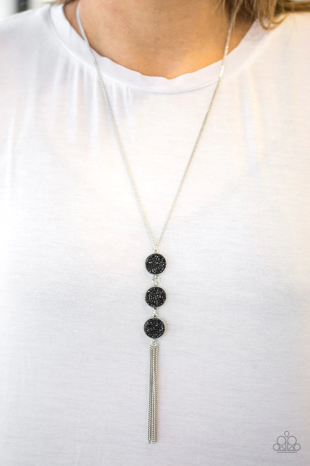 Triple Shimmer Necklace with Earrings