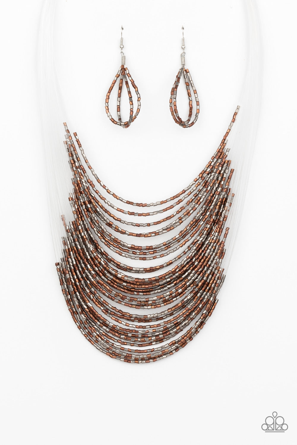 Catwalk Queen Paparazzi Necklace with Earrings Multi