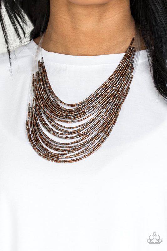 Catwalk Queen Paparazzi Necklace with Earrings Multi