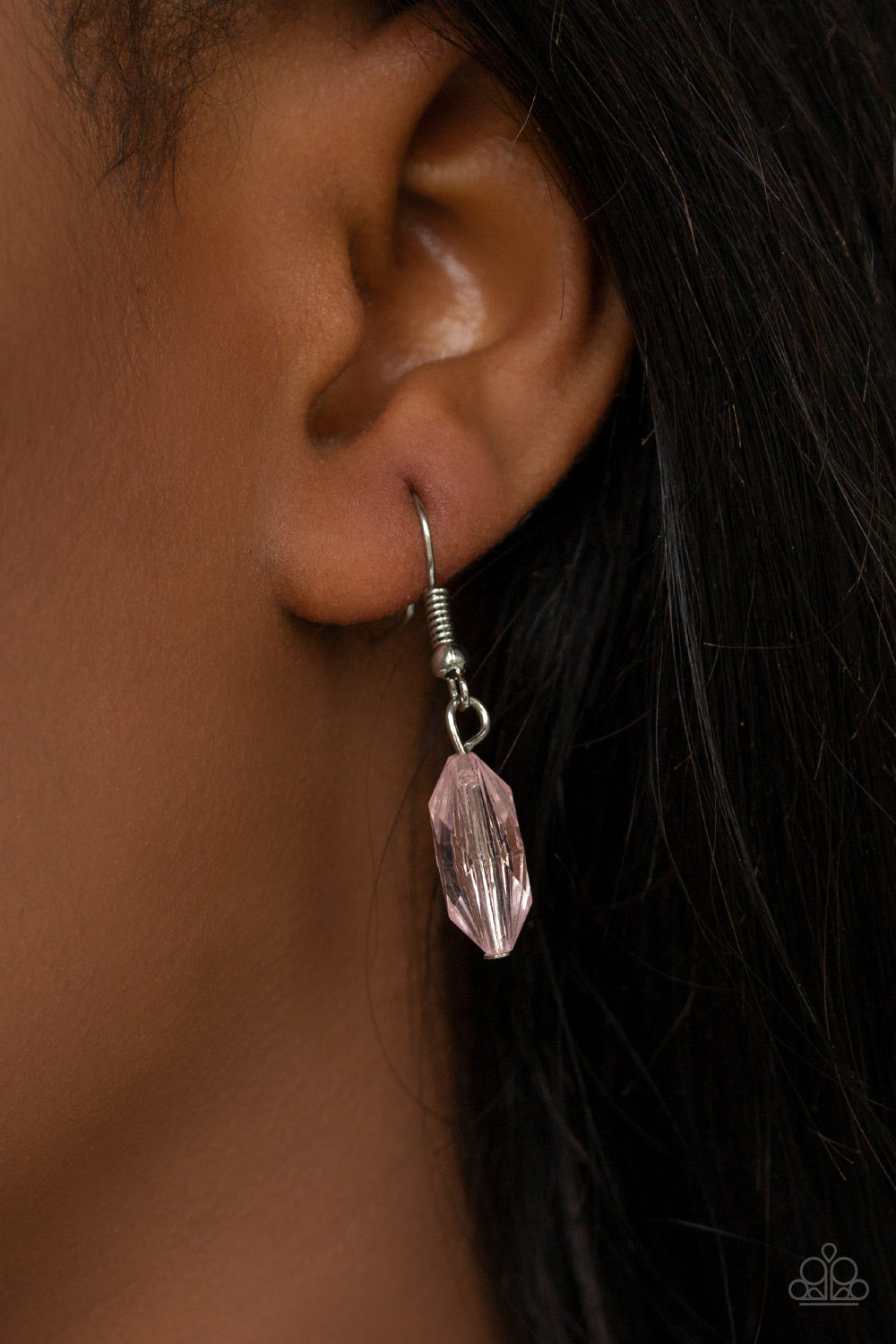 GLOW And Steady Wins The Race Paparazzi Necklace with Earrings - Pink