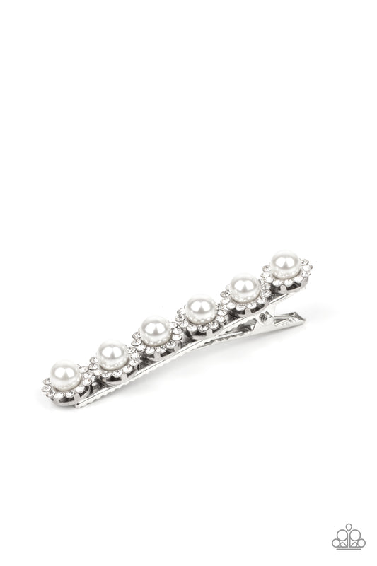 Polished Posh Paparazzi Accessories Hair Clip White