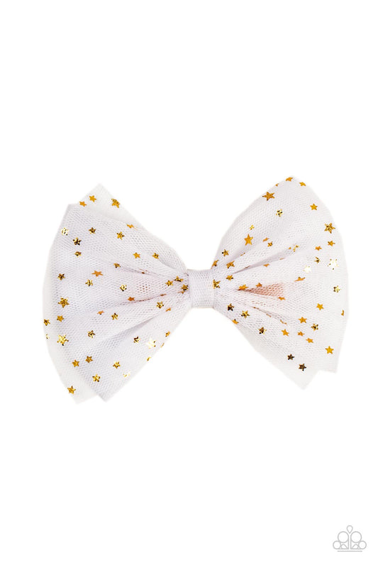 Twinkly Tulle Paparazzi Accessories Hair Clip White