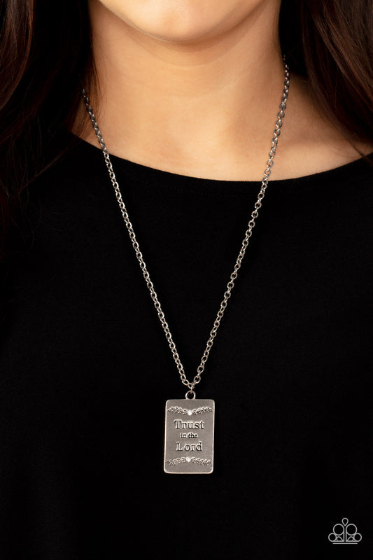 All About Trust Paparazzi Accessories Necklace with Earrings White