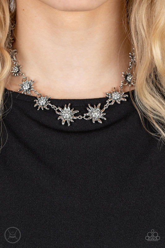Get Up and GROW -Paparazzi Accessories Necklace with Earrings White