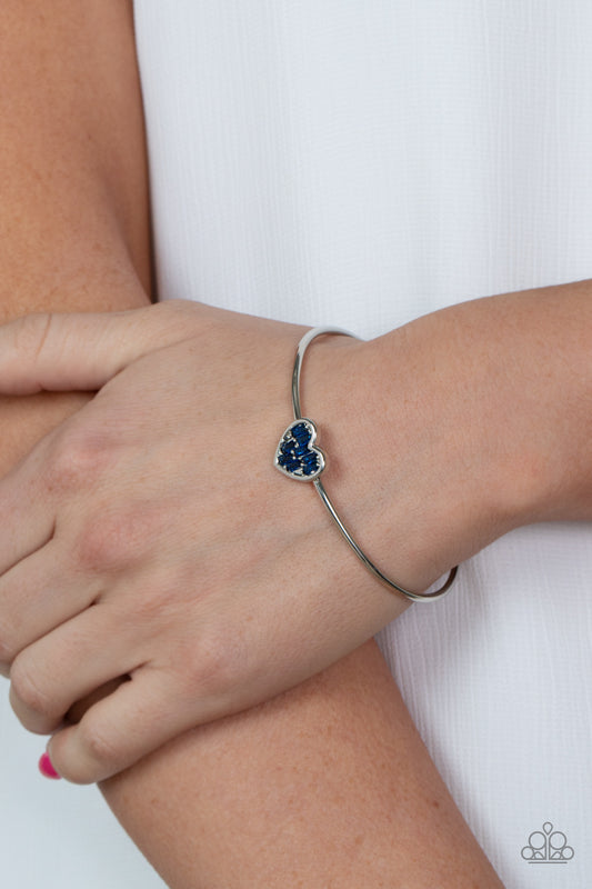 Heart of Ice Paparazzi Accessories Cuff Bracelet Blue