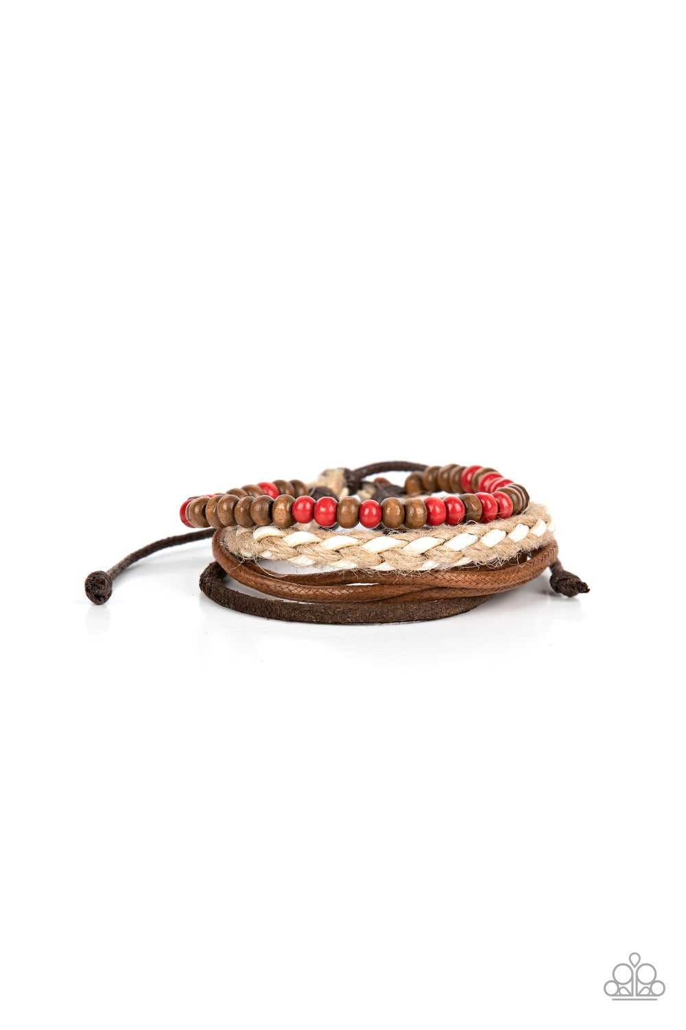 Woodsy Wayfarer Paparazzi Accessories Bracelet Red