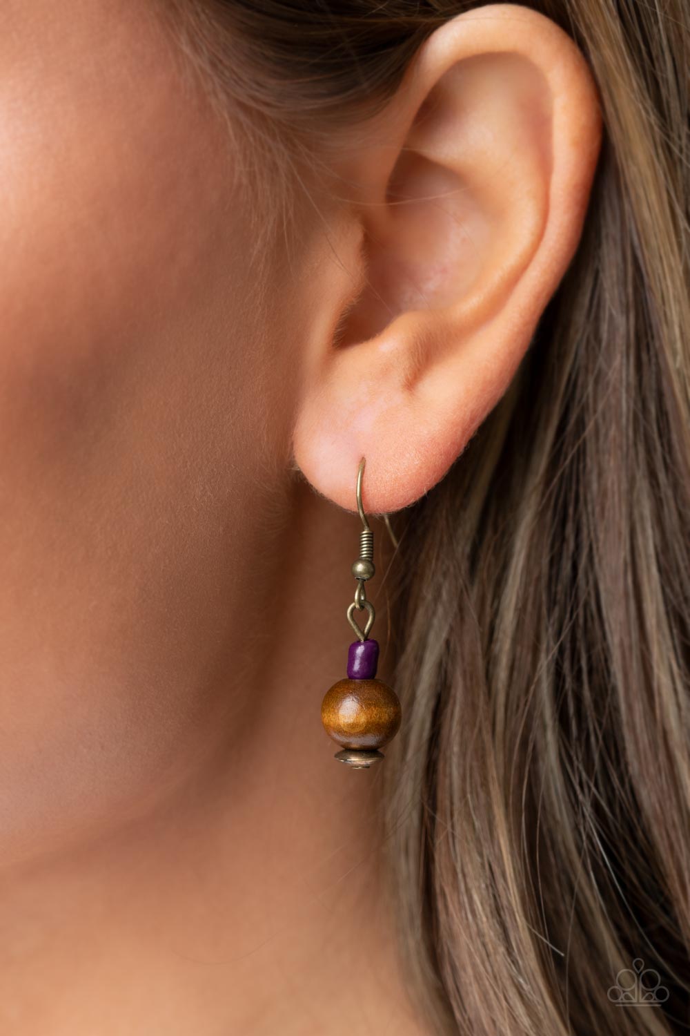 Knotted Keepsake Paparazzi Accessories Necklace with Earrings  - Purple
