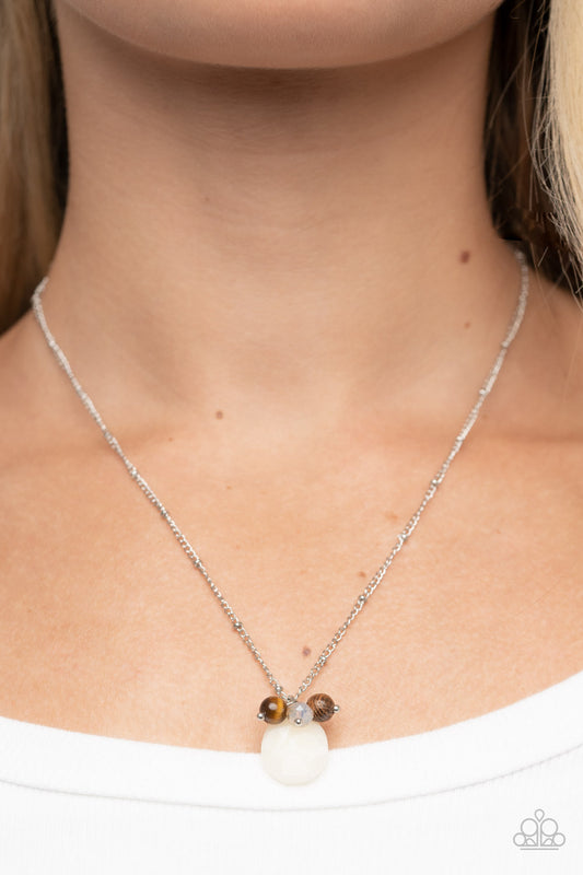 Cherokee Canyon Paparazzi Accessories Necklace with Earrings - White
