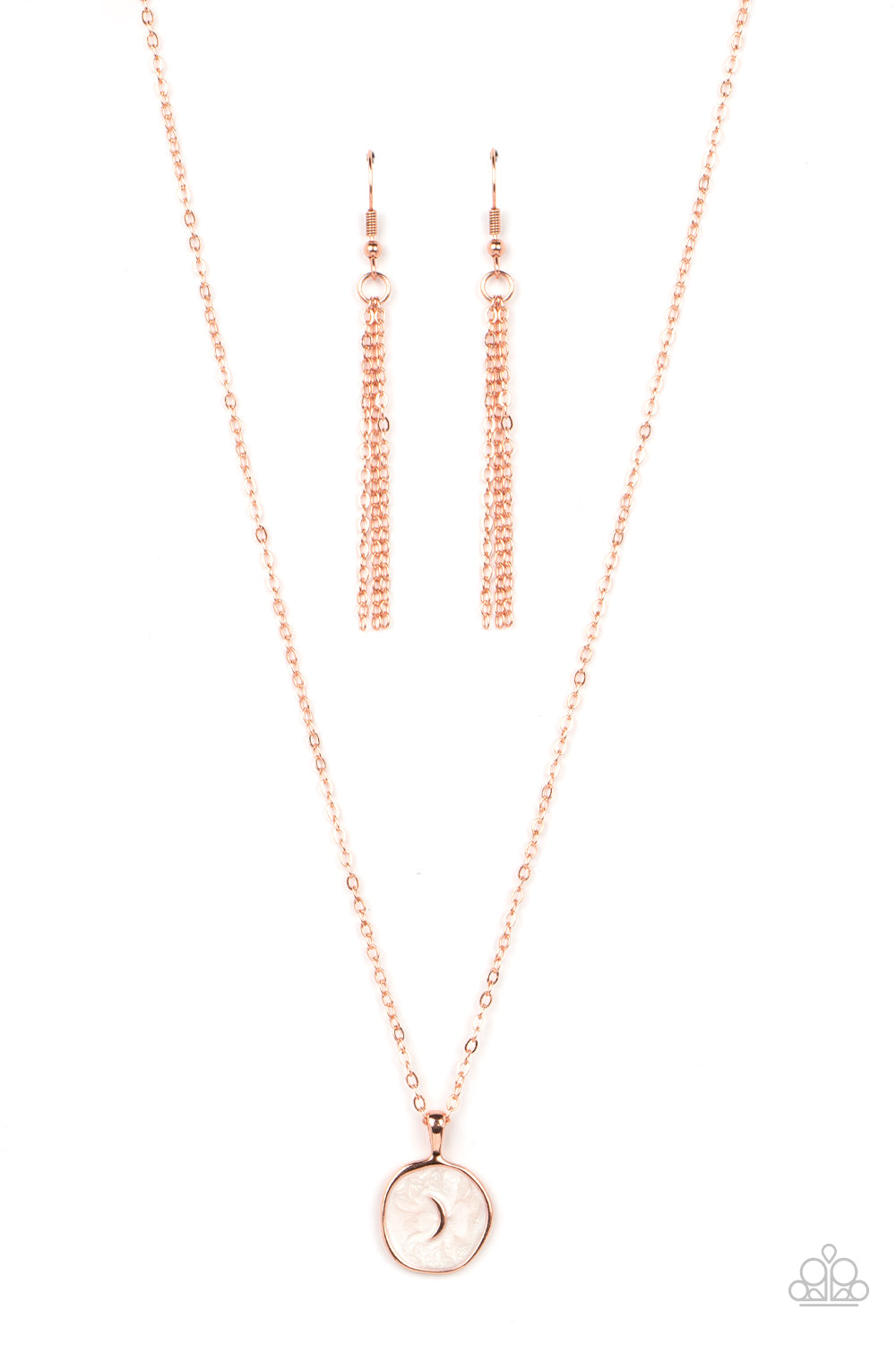 Moon Magic Paparazzi Accessories Necklace with Earrings  Copper