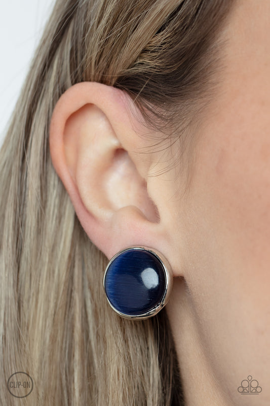 Cool Pools Paparazzi Accessories Clip On Earrings Blue