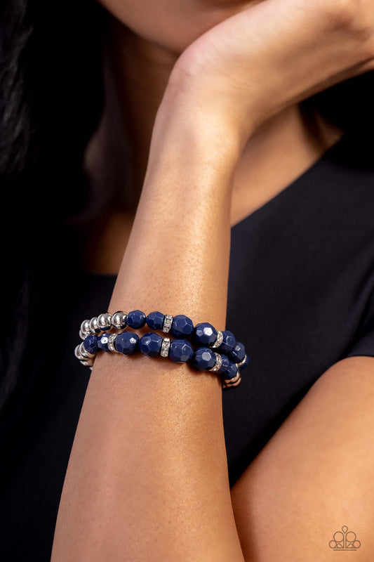 Two by Two Twinkle Paparazzi Accessories Bracelet - Blue
