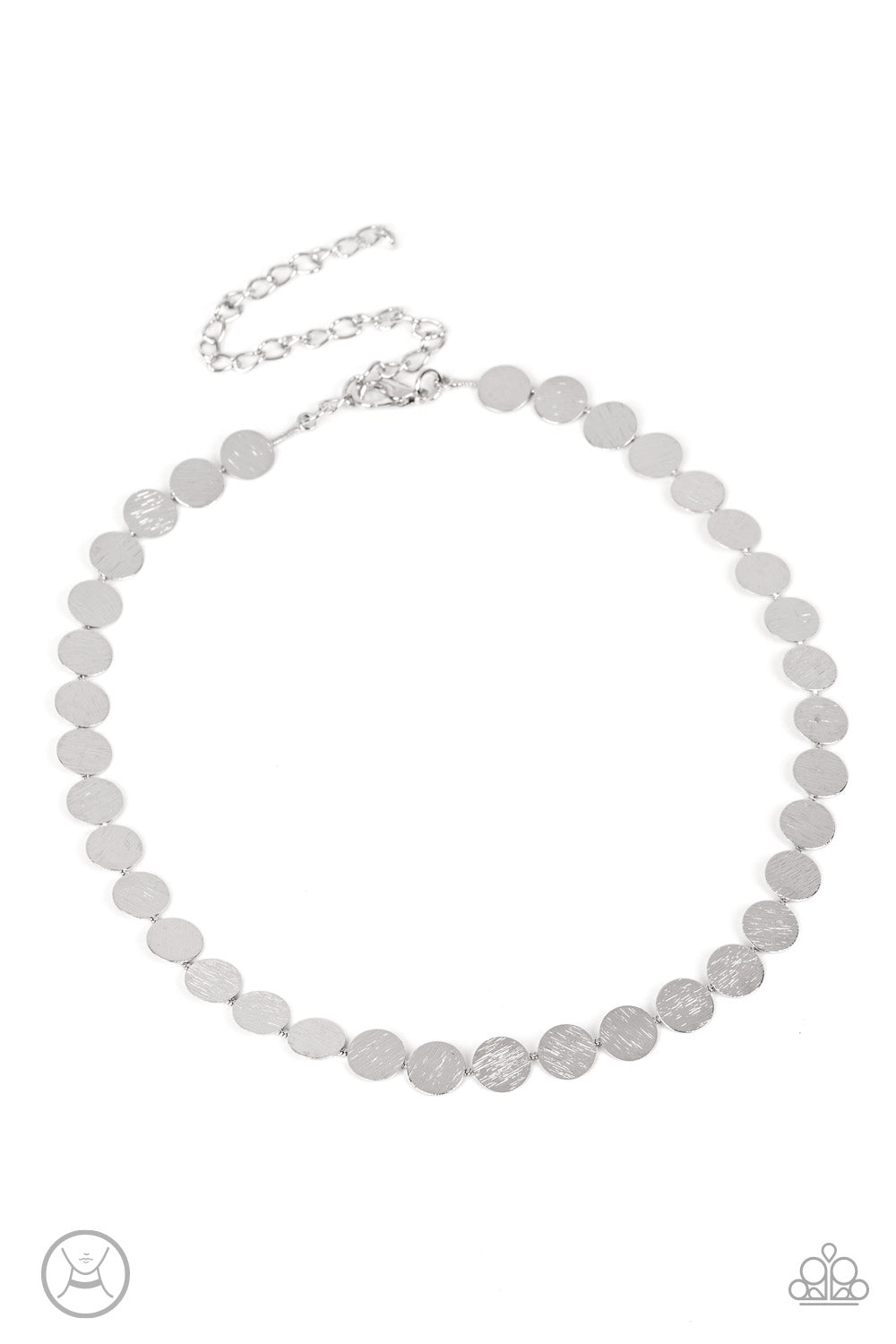 Flash Mob Flicker Paparazzi Accessories Necklace with Earrings Silver