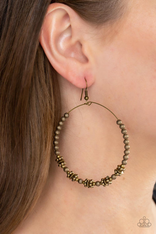 Simple Synchrony Paparazzi Accessories Earrings Brass