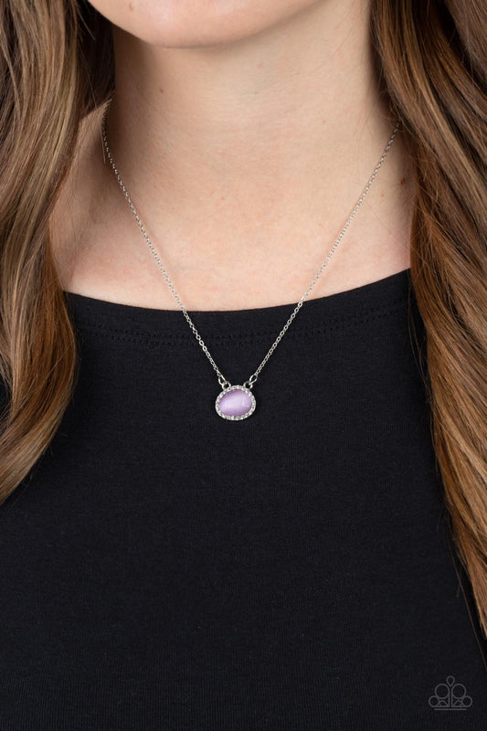 Treasure Me Always Paparazzi Accessories Necklace with Earrings Purple