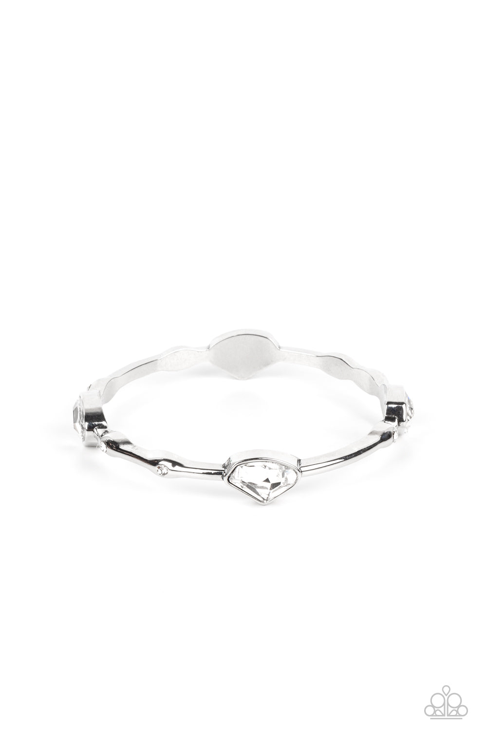 Chiseled Craze Paparazzi Accessories Bracelet  White