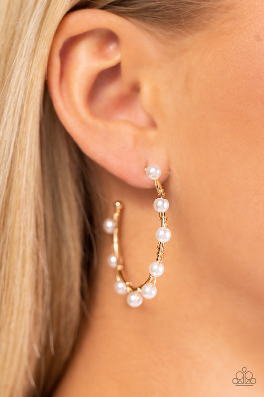 Night at the Gala Paparazzi Accessories Hoop Earrings Gold