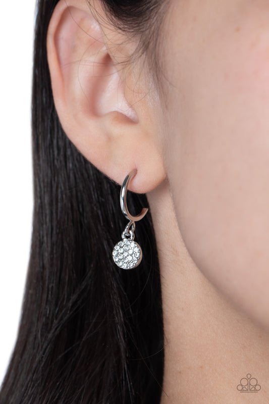 Bodacious Ballroom Paparazzi Accessories Hoop Earrings  White