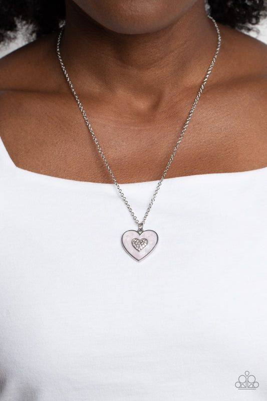 So This Is Love Paparazzi Accessories Necklace with Earrings Pink