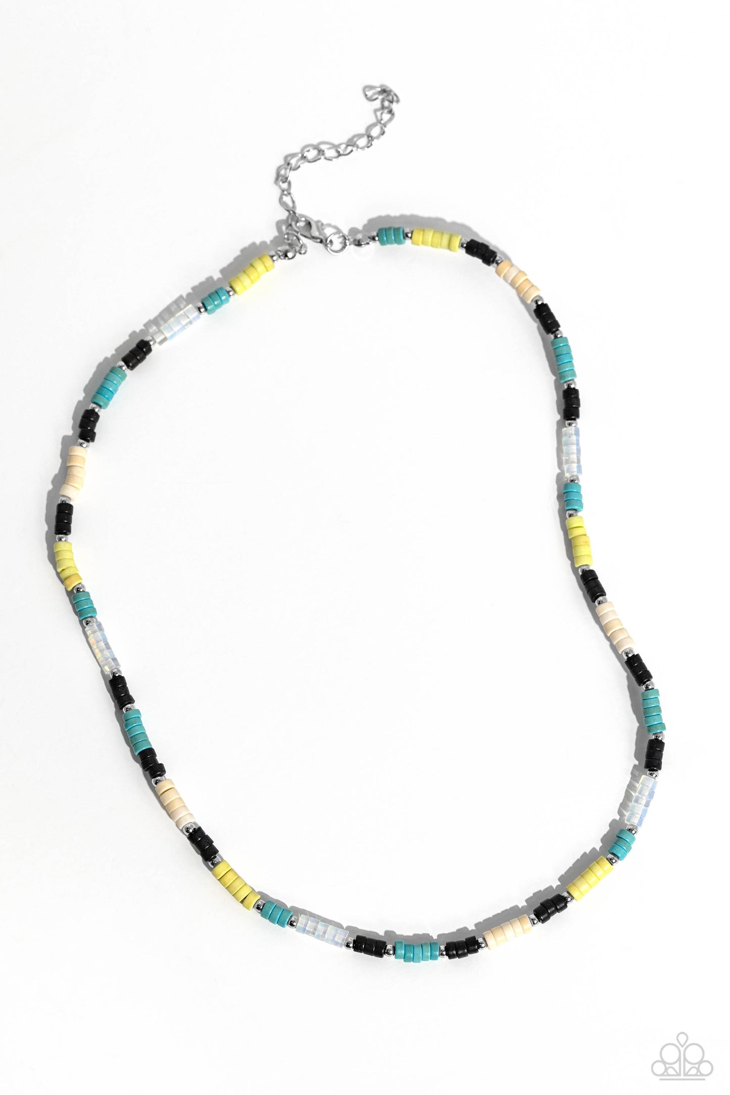 Oasis Outline Paparazzi Accessories Necklace with Earrings - Black