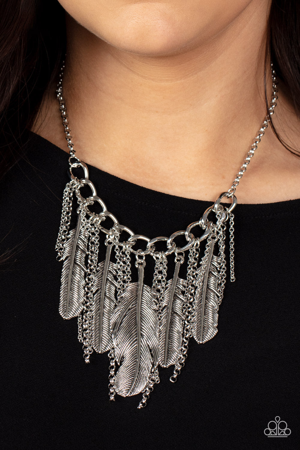 NEST Friends Forever Paparazzi Accessories Necklace with Earrings Silver