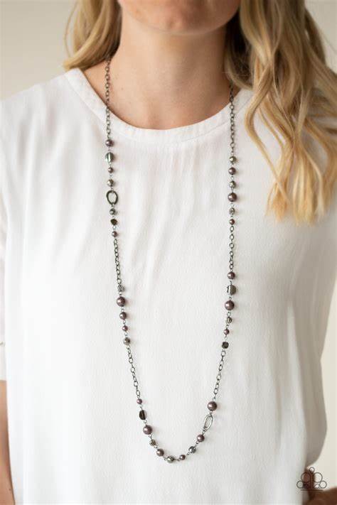 Make an Appearance None Paparazzi Accessories Necklace with Earrings Brown