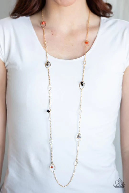 Rocky Razzle Paparazzi Accessories Necklace With Earrings