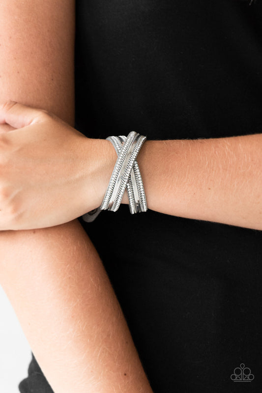 Rocker Rivalry Silver Paparazzi Accessories Bracelet