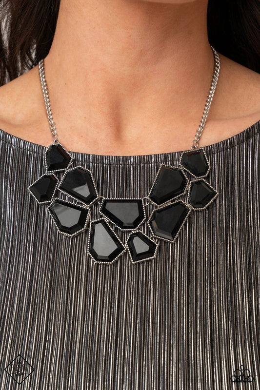 Double Defaced Paparazzi Accessories Necklace with Earrings