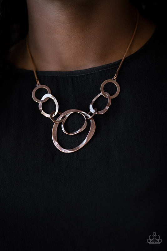 Progressively Vogue Paparazzi Accessories Necklace with Earrings Copper