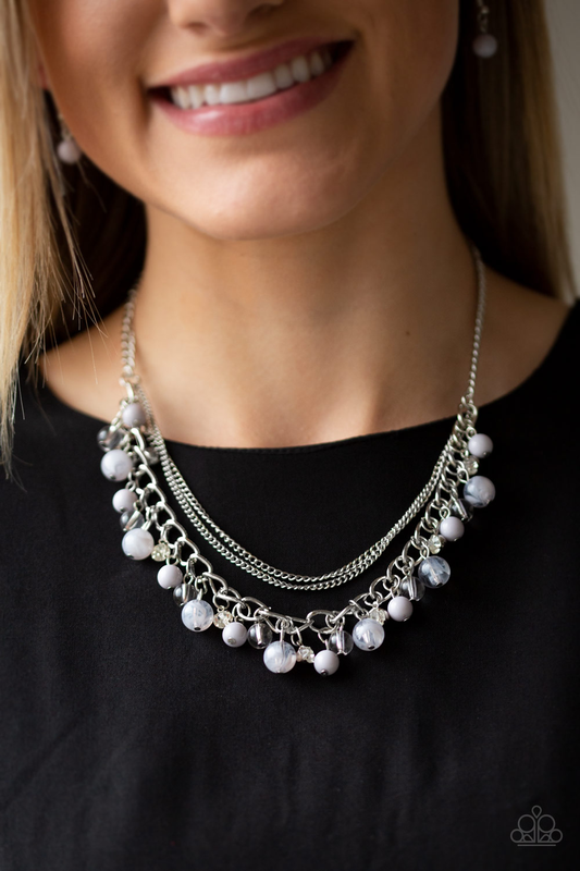 Wait and Sea Paparazzi Accessories Necklace with Earrings