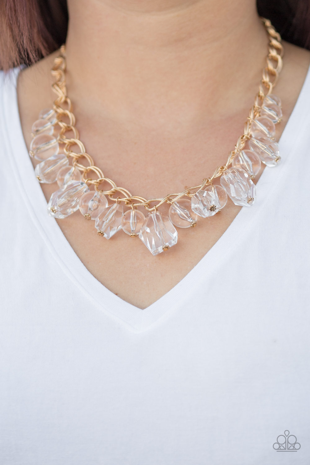 Gorgeously Globetrotter Necklace with Earrings Gold