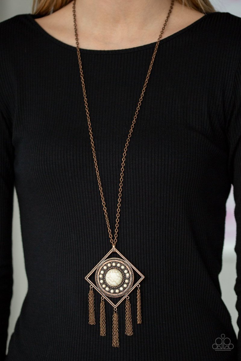 Sandstone Solstice Paparazzi Accessories Necklace with Earrings